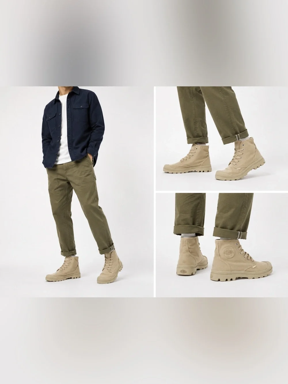 Palladium Pampa Hi Canvas Boots Men’s US 9.5 Beige